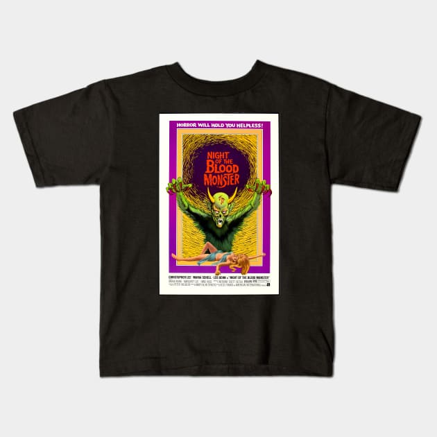Night Of The Blood Monster Kids T-Shirt by Scum & Villainy